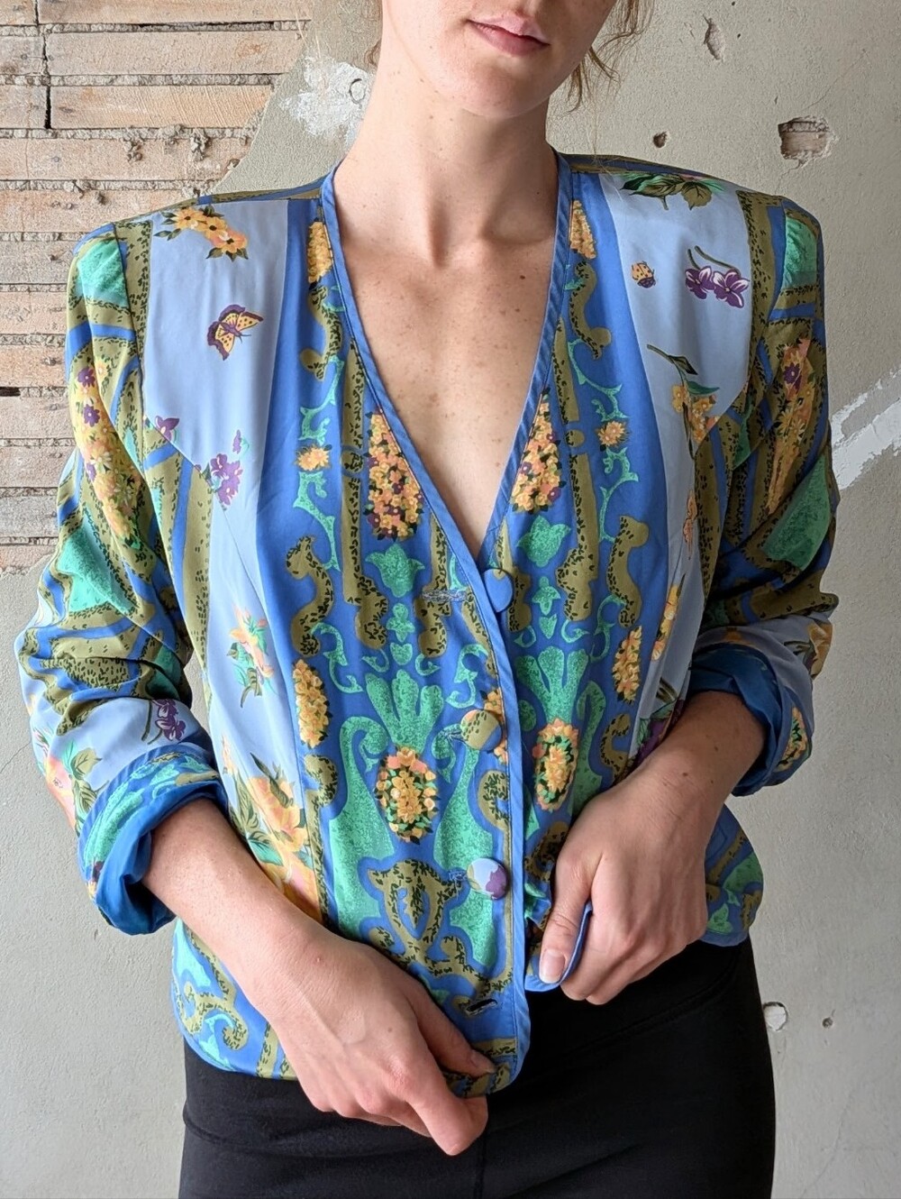 Vintage Floral Garden Patterned Blazer